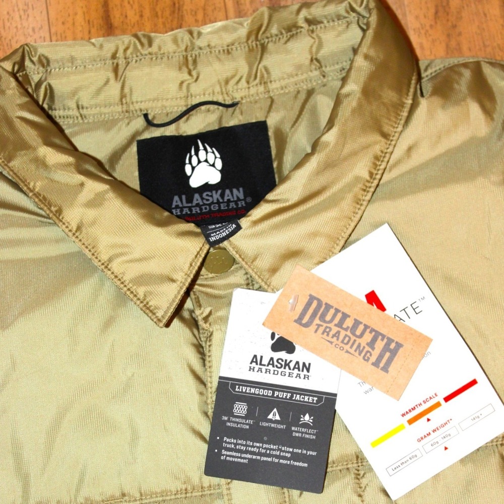 Alaskan Hardgear Livengood Insulated Jacket Mens 3XL Tan NEW Duluth Trading Co